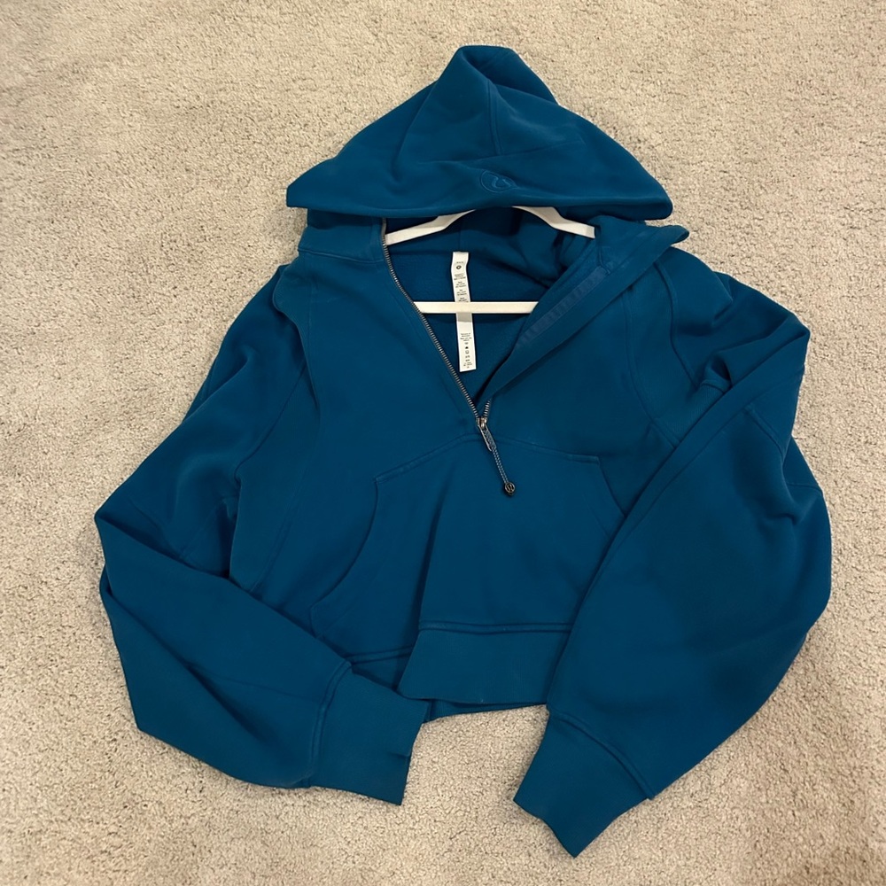 Lululemon Teal Scuba Half-Zip Hoodie